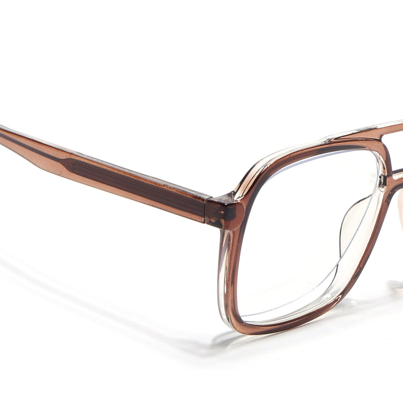 Voyage Brown Wayfarer Eyeglasses for Men & Women - MG4154