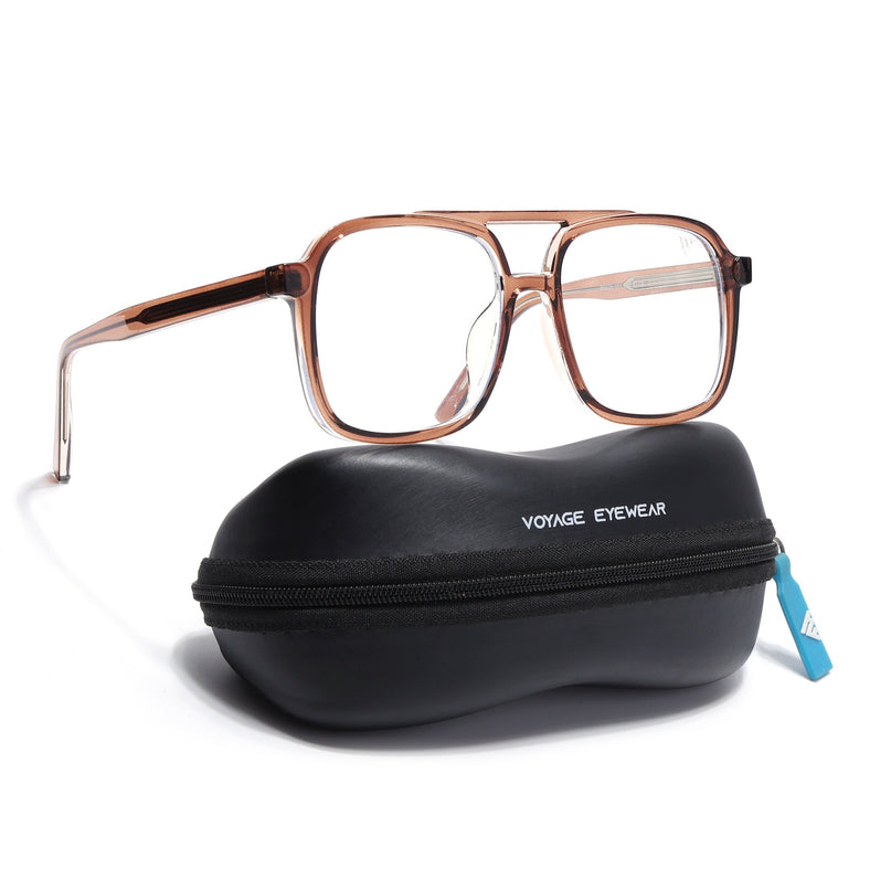 Voyage Brown Wayfarer Eyeglasses for Men & Women - MG4154