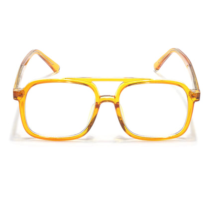 Voyage Orange Wayfarer Eyeglasses for Men & Women - MG4156