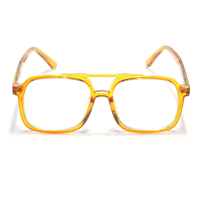 Voyage Orange Wayfarer Eyeglasses for Men & Women - MG4156