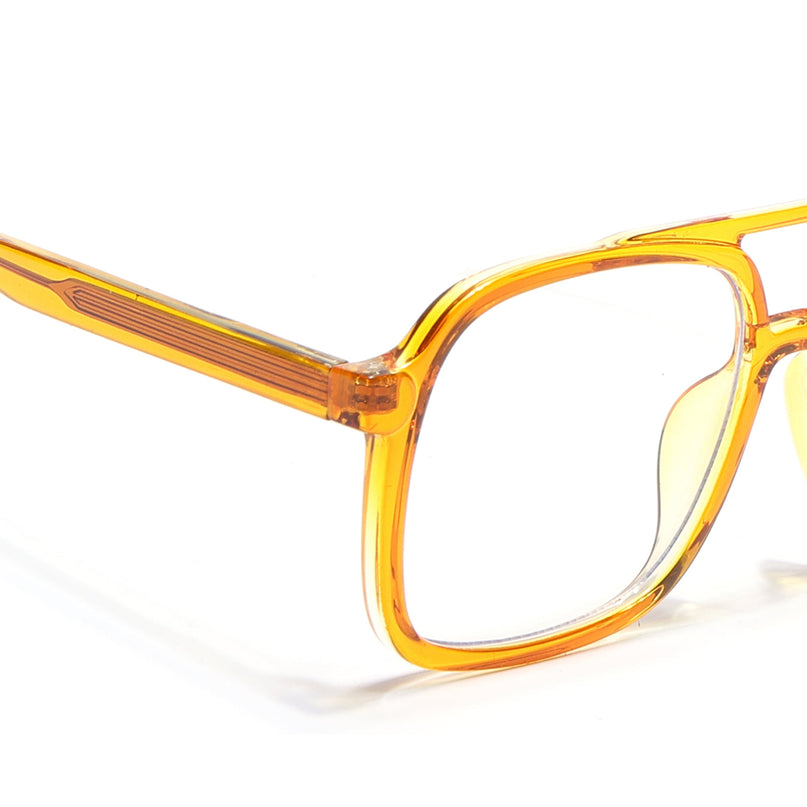 Voyage Orange Wayfarer Eyeglasses for Men & Women - MG4156