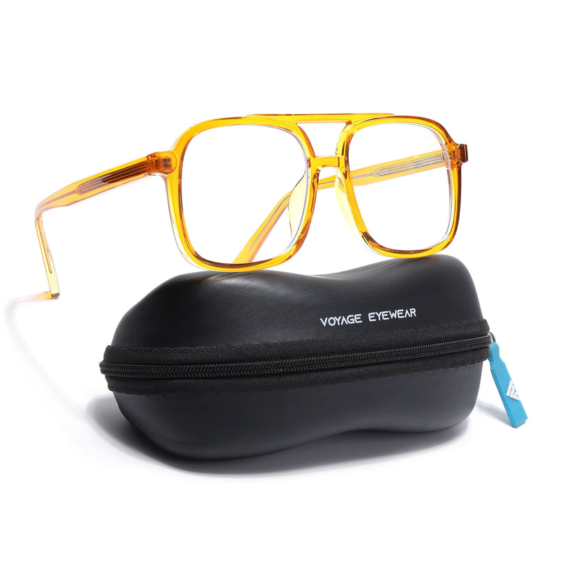 Voyage Orange Wayfarer Eyeglasses for Men & Women - MG4156