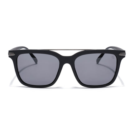 Eyejack Black Wayfarer Polarized Sunglasses for Men & Women (868PCL2137)