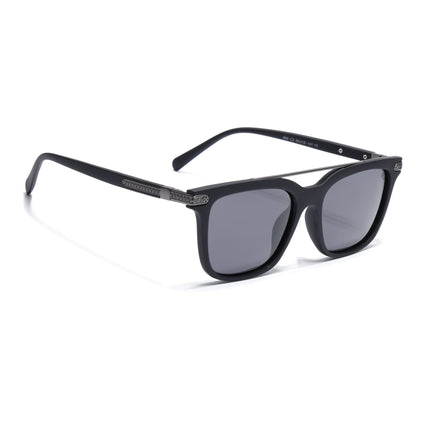 Eyejack Black Wayfarer Polarized Sunglasses for Men & Women (868PCL2137)