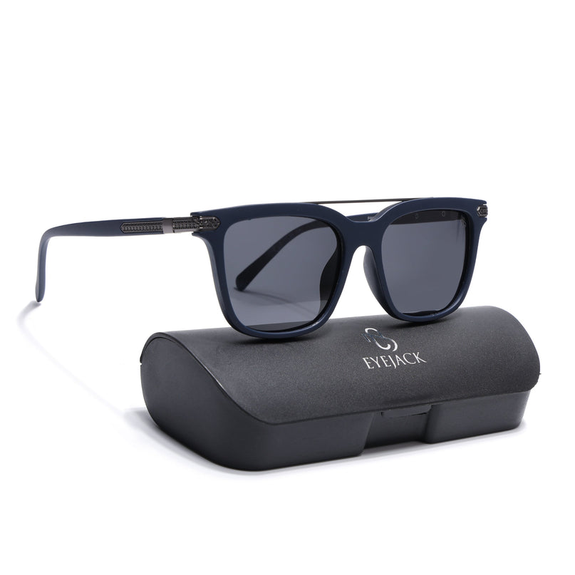 Eyejack Blue Wayfarer Polarized Sunglasses for Men & Women (868PCL2138)