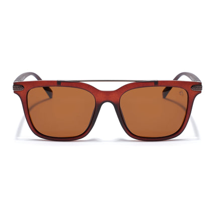 Eyejack Brown Wayfarer Polarized Sunglasses for Men & Women (868PCL2139)