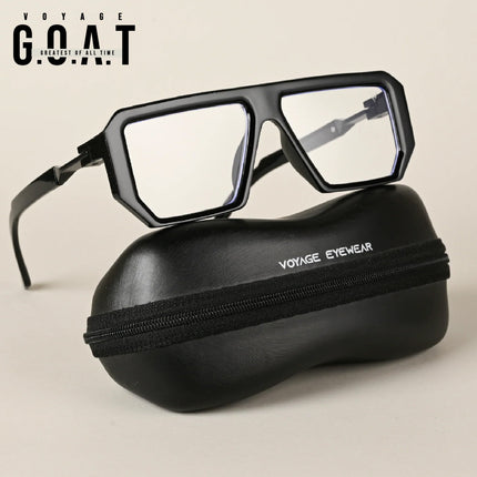 Voyage Black Wayfarer Eyeglasses for Men & Women - MG4196