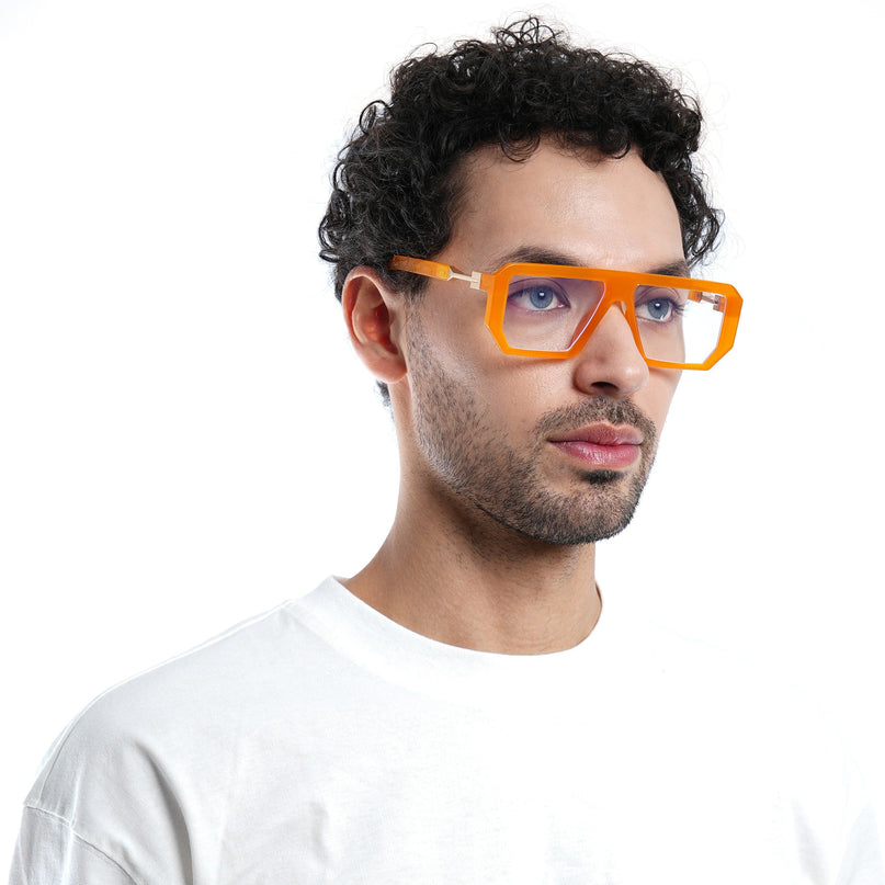 Voyage Goat Orange Wayfarer Eyeglasses for Men & Women - MG4645-C2