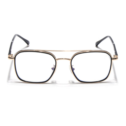 Voyage Maverick Golden & Black Wayfarer Eyeglasses for Men & Women - MG4702-C5