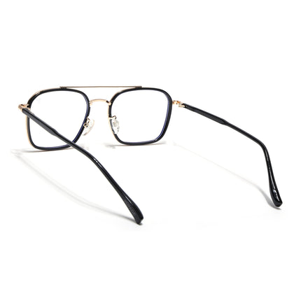 Voyage Maverick Golden & Black Wayfarer Eyeglasses for Men & Women - MG4702-C5