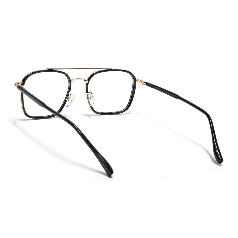 Voyage Maverick Golden & Black Wayfarer Eyeglasses for Men & Women - MG4702-C5