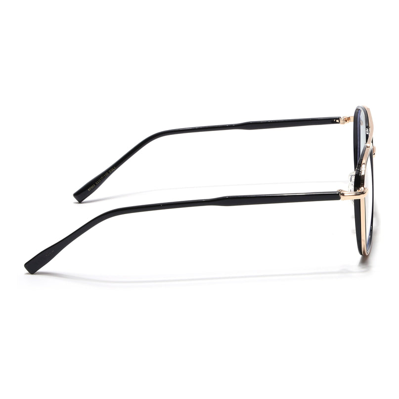Voyage Maverick Golden & Black Wayfarer Eyeglasses for Men & Women - MG4702-C5