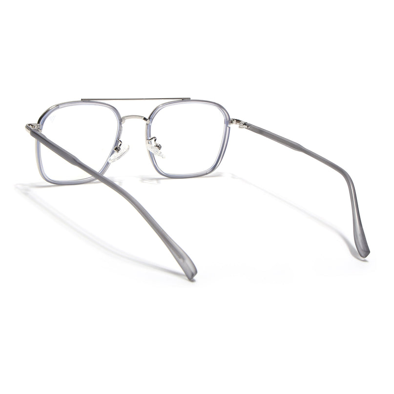 Voyage Maverick Silver & Grey Wayfarer Eyeglasses for Men & Women - MG4703-C2