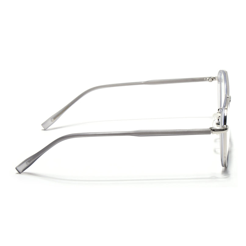 Voyage Maverick Silver & Grey Wayfarer Eyeglasses for Men & Women - MG4703-C2