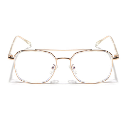 Voyage Maverick Golden Wayfarer Eyeglasses for Men & Women - MG4704-C3