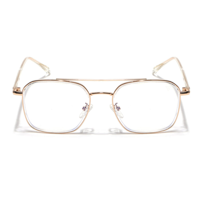 Voyage Maverick Golden Wayfarer Eyeglasses for Men & Women - MG4704-C3