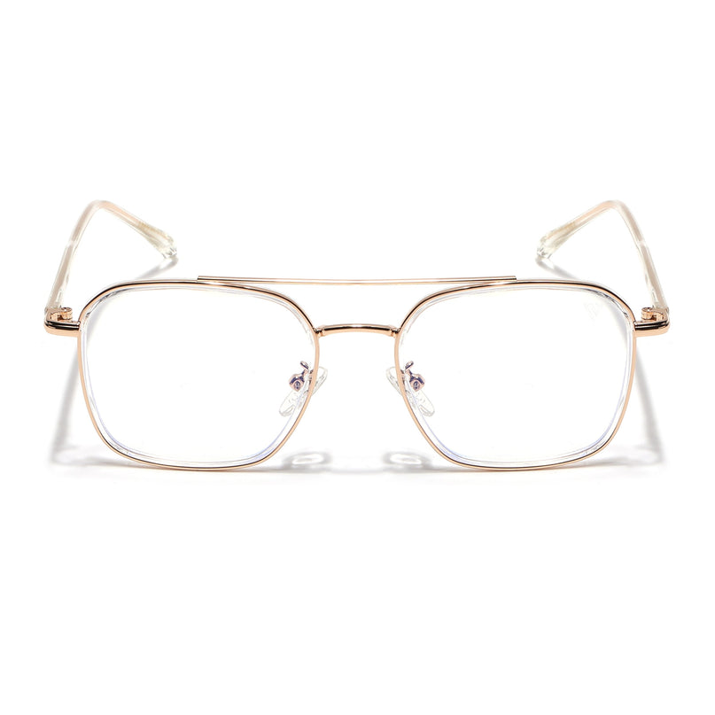Voyage Maverick Golden Wayfarer Eyeglasses for Men & Women - MG4704-C3