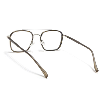Voyage Maverick Silver & Olive Wayfarer Eyeglasses for Men & Women - MG4705-C4