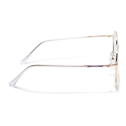 Voyage Golden & Transparent Round Eyeglasses for Men & Women - MG5833-C4