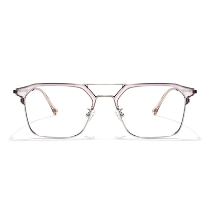 Voyage Light Brown & Silver Wayfarer Eyeglasses for Men & Women - MG5838-C5