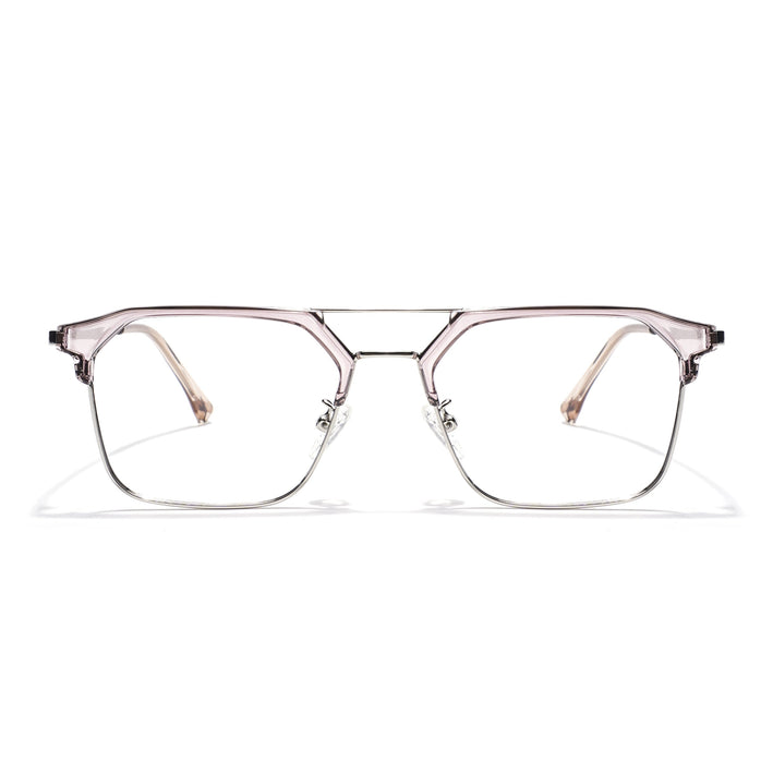 Voyage Light Brown & Silver Wayfarer Eyeglasses for Men & Women - MG5838-C5