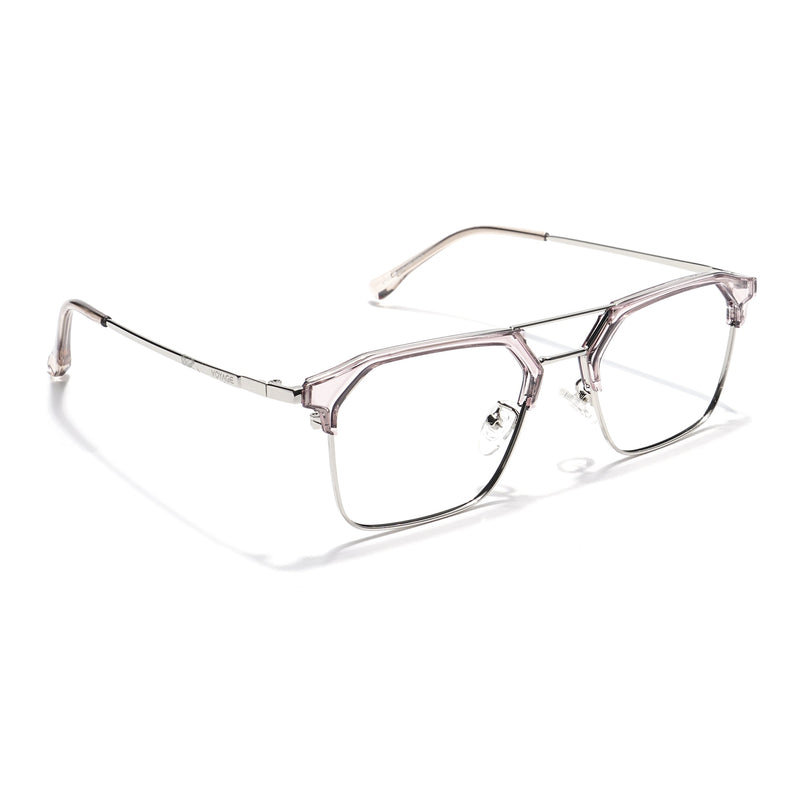 Voyage Light Brown & Silver Wayfarer Eyeglasses for Men & Women - MG5838-C5