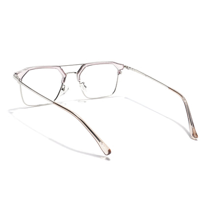 Voyage Light Brown & Silver Wayfarer Eyeglasses for Men & Women - MG5838-C5