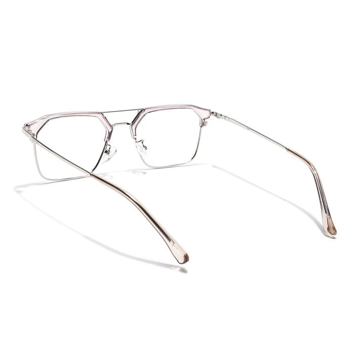 Voyage Light Brown & Silver Wayfarer Eyeglasses for Men & Women - MG5838-C5