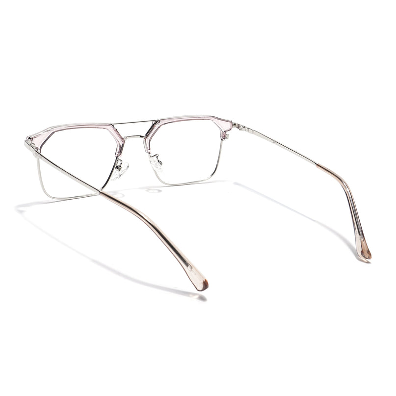 Voyage Light Brown & Silver Wayfarer Eyeglasses for Men & Women - MG5838-C5