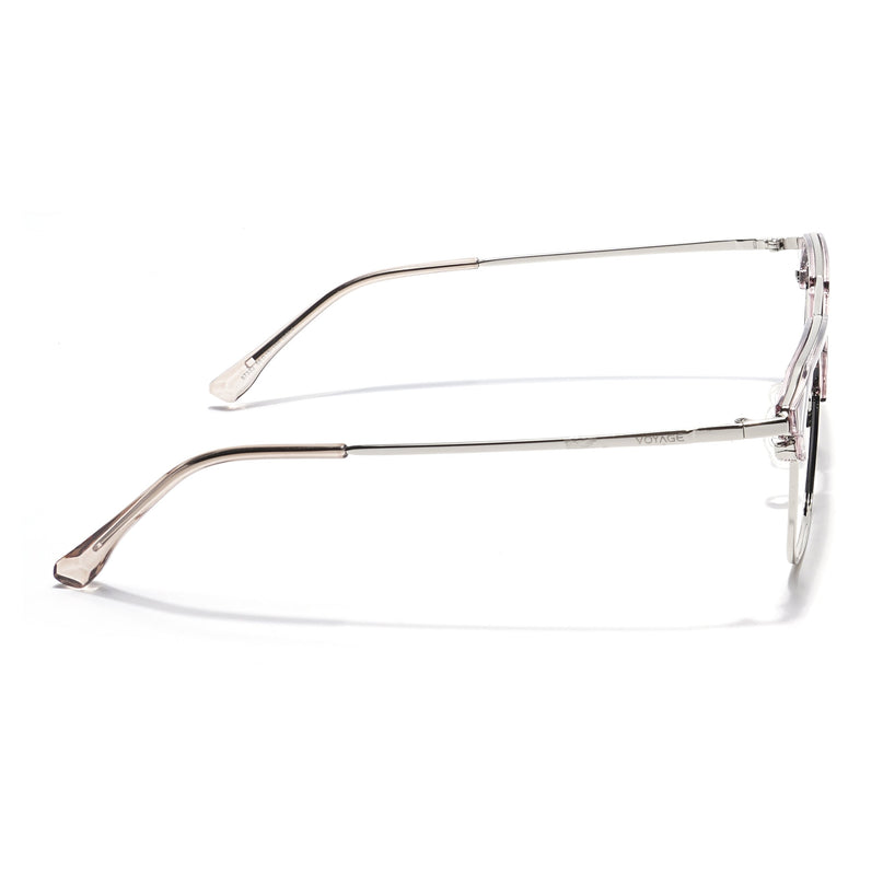 Voyage Light Brown & Silver Wayfarer Eyeglasses for Men & Women - MG5838-C5