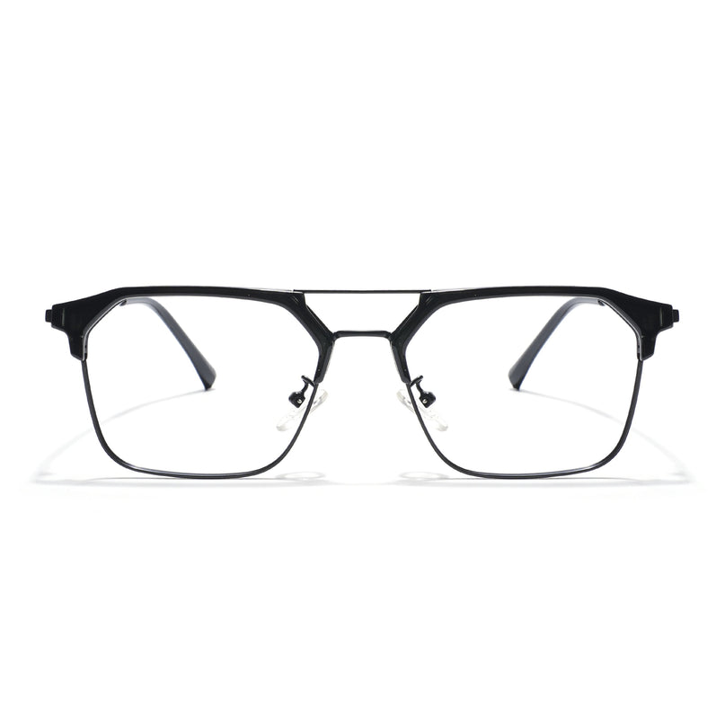 Voyage Black Wayfarer Eyeglasses for Men & Women - MG5834-C1