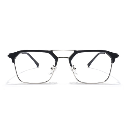 Voyage Black & Silver Wayfarer Eyeglasses for Men & Women - MG5835-C2
