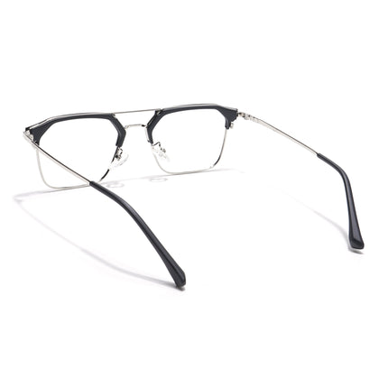 Voyage Black & Silver Wayfarer Eyeglasses for Men & Women - MG5835-C2