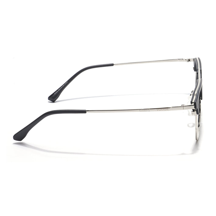 Voyage Black & Silver Wayfarer Eyeglasses for Men & Women - MG5835-C2