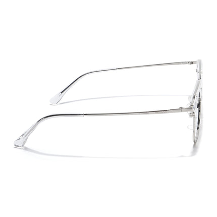 Voyage Transparent & Silver Wayfarer Eyeglasses for Men & Women - MG5836-C3