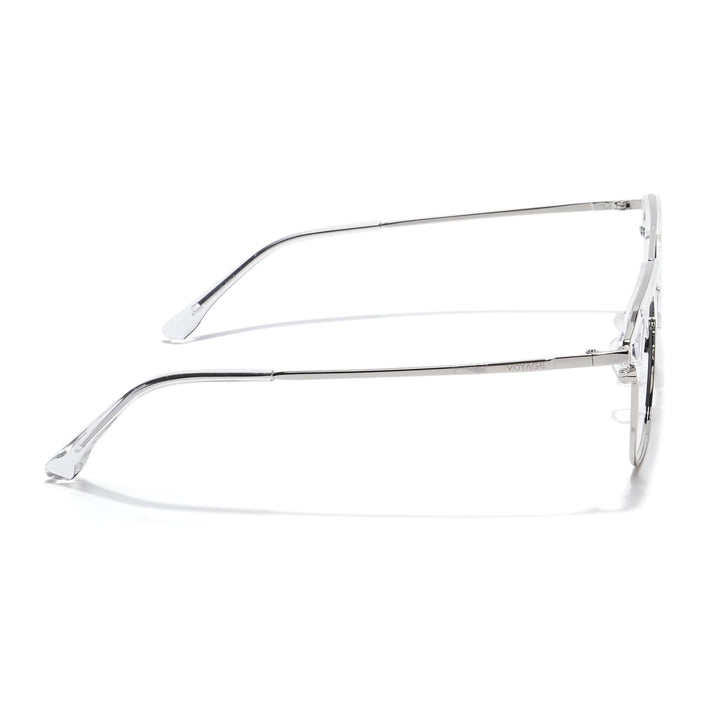 Voyage Transparent & Silver Wayfarer Eyeglasses for Men & Women - MG5836-C3