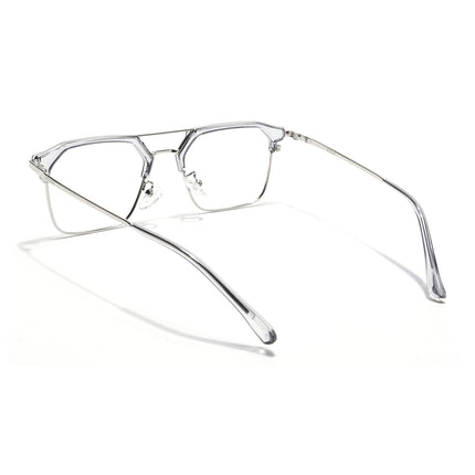 Voyage Grey & Silver Wayfarer Eyeglasses for Men & Women - MG5837-C4