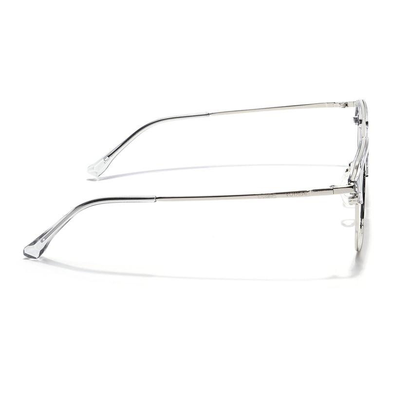 Voyage Grey & Silver Wayfarer Eyeglasses for Men & Women - MG5837-C4
