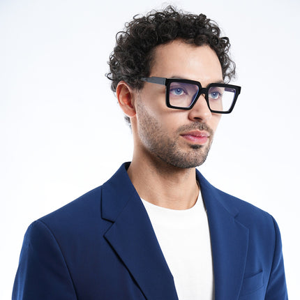 Voyage Grey Wayfarer Eyeglasses - MG3923