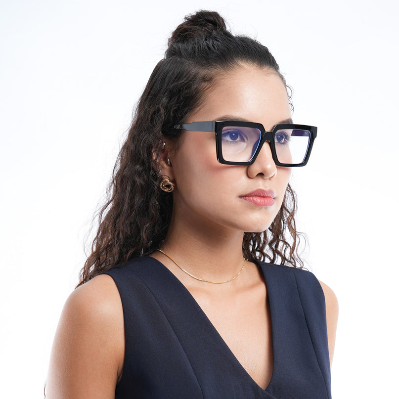 Voyage Grey Wayfarer Eyeglasses - MG3923