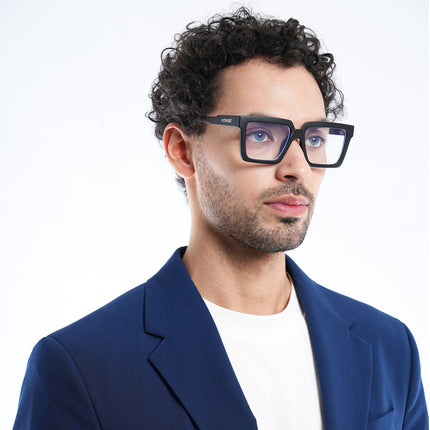 Voyage Goat Matt Black Wayfarer Eyeglasses for Men & Women - MG5165-C3