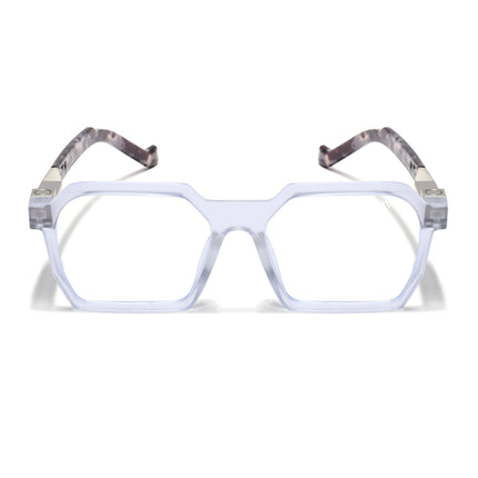 Voyage Matt Transparent Square Eyeglasses for Men & Women - MG5062-C3
