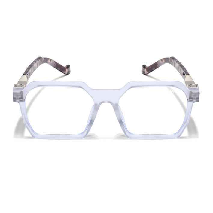 Voyage Matt Transparent Square Eyeglasses for Men & Women - MG5062-C3