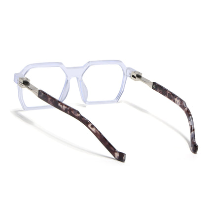 Voyage Matt Transparent Square Eyeglasses for Men & Women - MG5062-C3