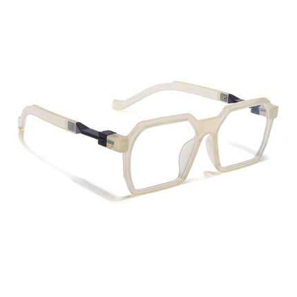 Voyage Light Yellow Square Eyeglasses for Men & Women - MG5064-C5