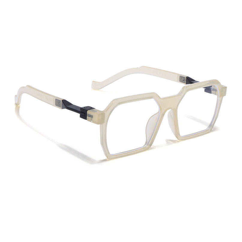 Voyage Light Yellow Square Eyeglasses for Men & Women - MG5064-C5