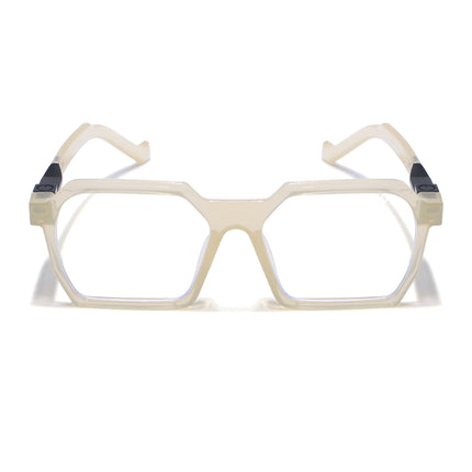 Voyage Light Yellow Square Eyeglasses for Men & Women - MG5064-C5