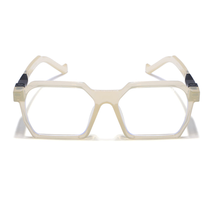 Voyage Light Yellow Square Eyeglasses for Men & Women - MG5064-C5