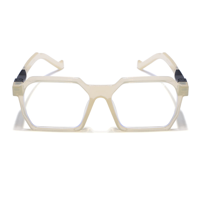 Voyage Light Yellow Square Eyeglasses for Men & Women - MG5064-C5