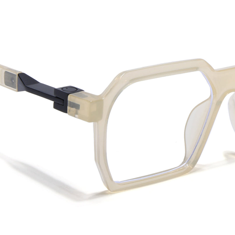 Voyage Light Yellow Square Eyeglasses for Men & Women - MG5064-C5